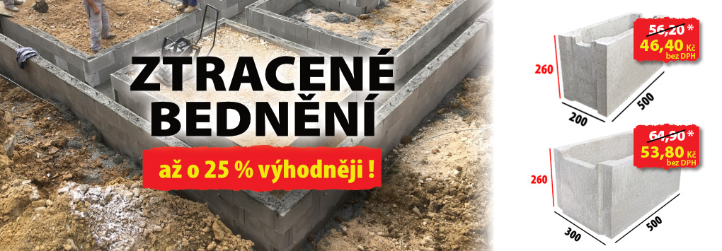 Ztracené bednění až o 25 % výhodněji
