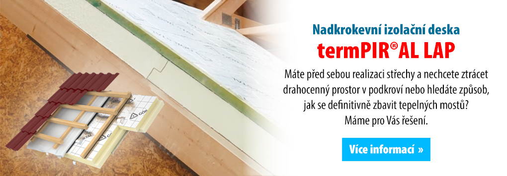 Nadkrokevní PIR izolace termPIR AL LAP