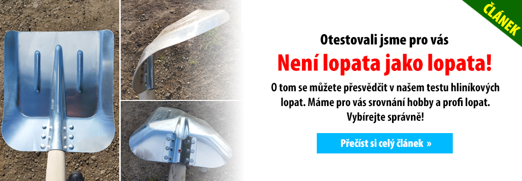 Test hliníkových lopat