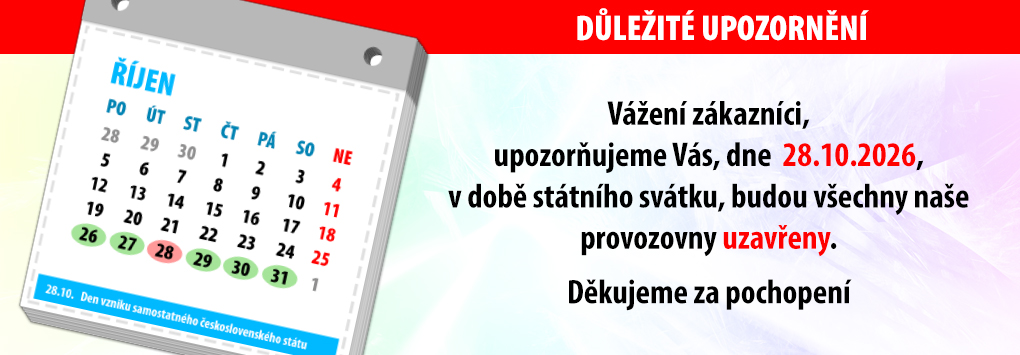 Uzavření o svátcích 28.10.2026