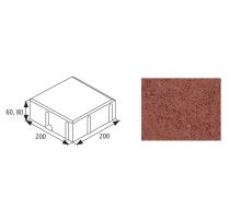 Best betonová dlažba Karo (kostka) 8 x 20 x 20 cm červená