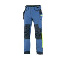 Kalhoty montérkové pas pracovní CXS Naos modro modré HV žluté doplňky vel.48 Canis