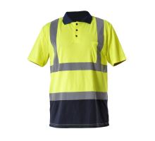 Tričko reflexní pracovní POLO krátký rukáv Lahti Pro žluté L