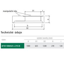 Přechodová deska kanalizační AP-M 100/62,5x27x12 cm ZE BEST