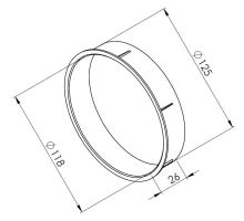 HACO Adaptér 125mm 0675