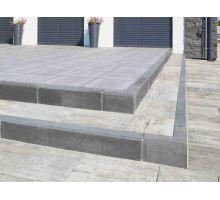 Betonový chodníkový obrubník Best Linea rohová 90 vnější 8x25x25 cm antracit
