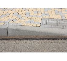 Betonový silniční obrubník Best Mono přechodový levý 25 - 15 x 15 x 100 cm přírodní