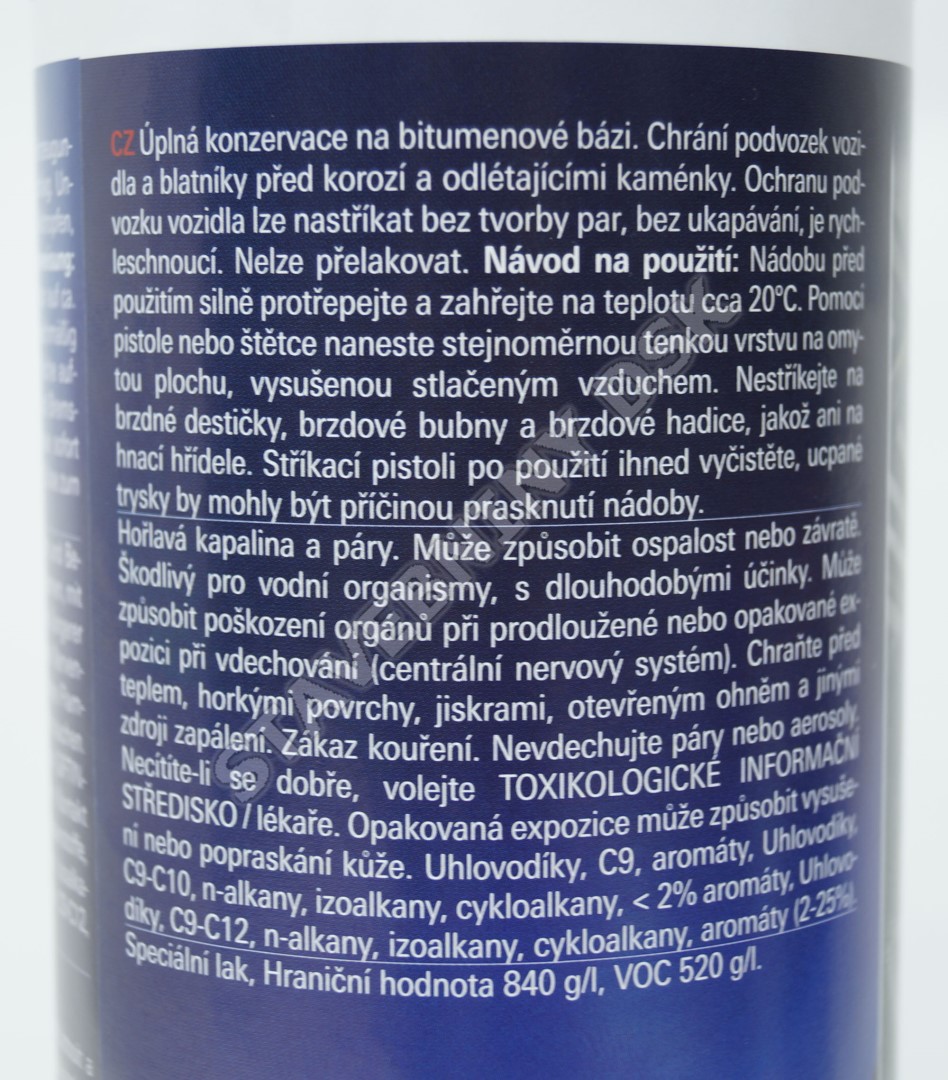 Bitumenová ochrana podvozku 500ml Berner | DSK stavebniny